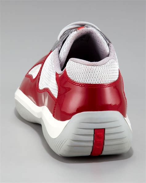 prada red patent sneakers dipset|Prada Patent Leather Sneakers for Men .